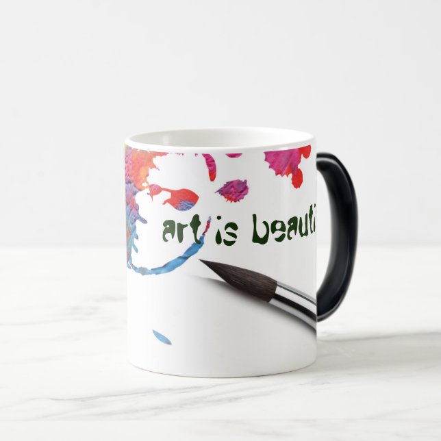 Taza Mágica "el arte es hermoso" Morphing Mug (Anverso derecho)