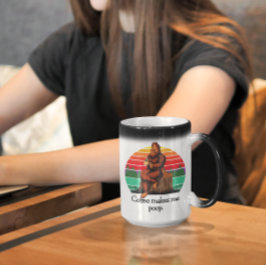 Taza Mágica El café me hace cagar Bigfoot Sasquatch Divertido 