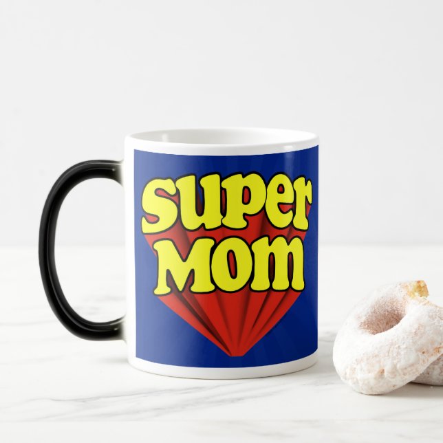 Taza Mágica El día de la superheroína madre que cambia el colo (Con donut)