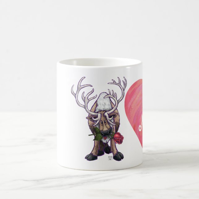 Taza Mágica El día de San Valentín de renos (Centro)