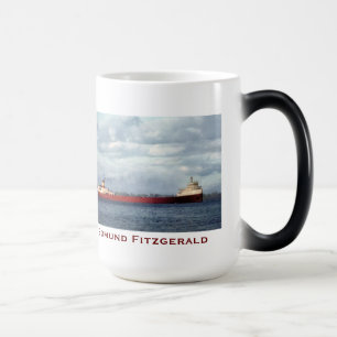 Taza Mágica El Edmund Fitzgerald con nombres de la tripulación