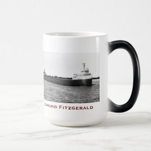 Taza Mágica El Edmund Fitzgerald con nombres de la tripulación