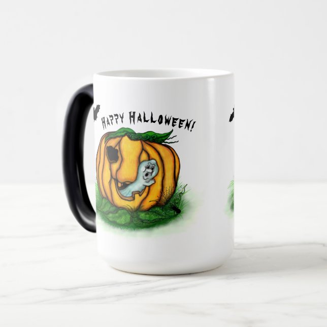 Taza Mágica El fantasma de Halloween , Bat , Ghost y Spider