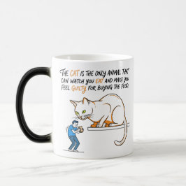 Taza Mágica El gato es el único animal que puede verte comer