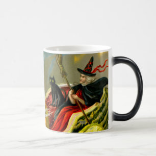 Taza Mágica El gato negro y la bruja de Halloween