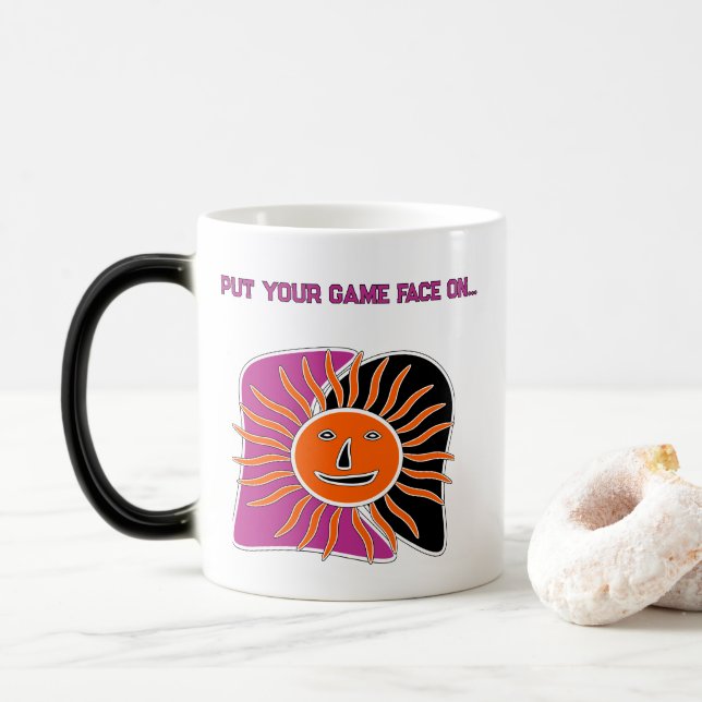 Taza Mágica El imán sonriente de la cara del sol (Con donut)