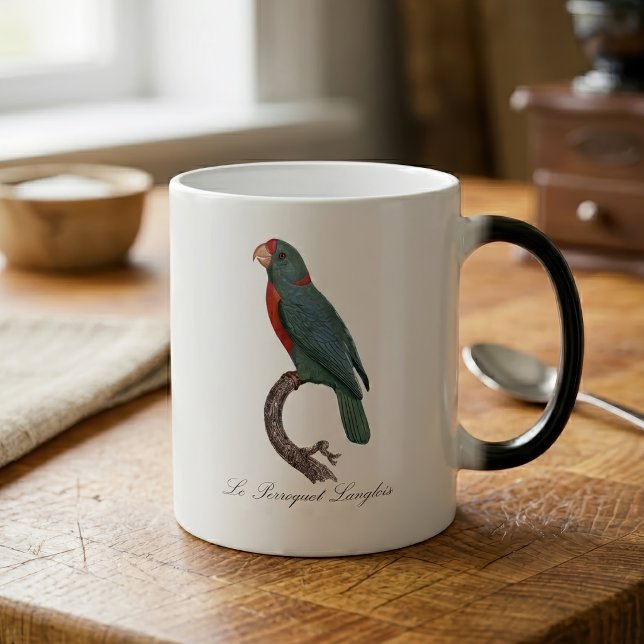 Taza Mágica El loro Langlois de Jacques Barraband (Le Perroquet Langlois by Jacques Barraband. Color Morph Mug)