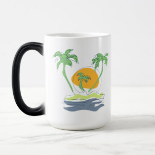 Taza Mágica El paisaje de las playas de las islas tropicales.