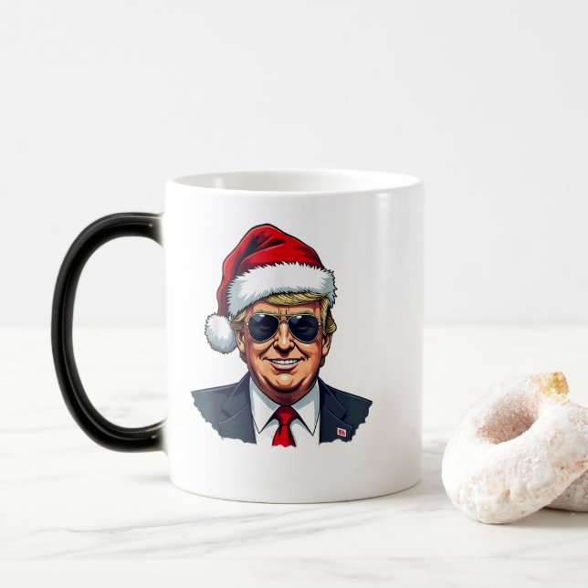 Taza Mágica El presidente Trump Navidades que recuperan a Esta (Con donut)