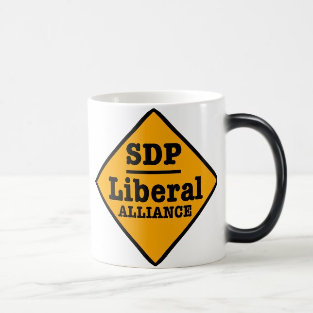 Taza Mágica El SDP Alliance liberal firma (Derecha)