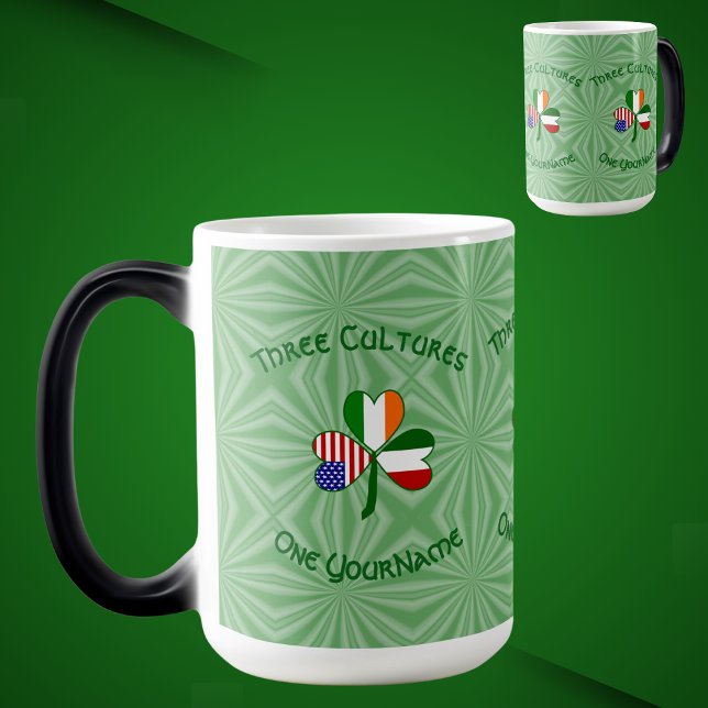 Taza Mágica El Shamrock americano italiano personalizado (Subido por el creador)