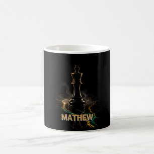 Taza Mágica El Soberano   Rey de Ajedrez Oscuro de Lujo Ejecut