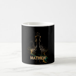 Taza Mágica El Soberano | Rey de Ajedrez Oscuro de Lujo Ejecut