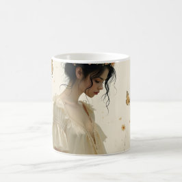 Taza Mágica Elegancia suave en una danza de mariposa