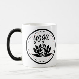 Taza Mágica Elegant Lotus Flower Yoga Pose Coffee Mug