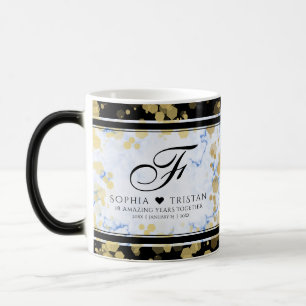 Taza Mágica Elegante 18º Aniversario del Boda de Porcelana