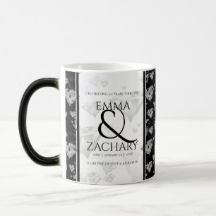 Taza Mágica Elegante 60.º 75° Aniversario del Boda del Diamant