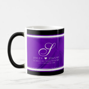 Taza Mágica Elegante celebración del 12º Aniversario del Boda