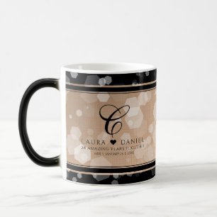 Taza Mágica Elegante celebración del 28º Aniversario del Boda