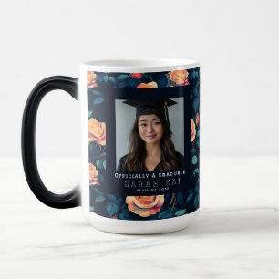 Taza Mágica Elegante Enfermera Certificada con Patrón de Rosa