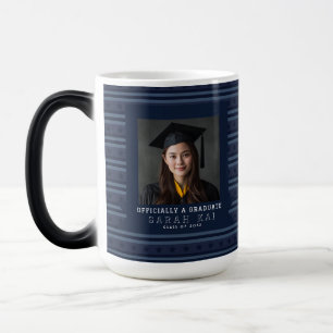 Taza Mágica Elegante impresión de franja graduado de último añ