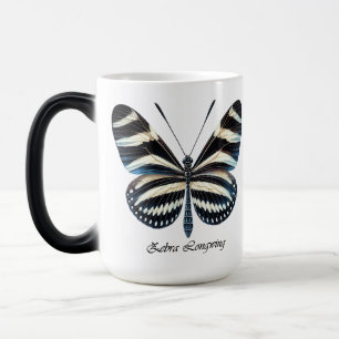 Taza Mágica Elegante Mariposa de Alas Largas de Cebra Envoltur