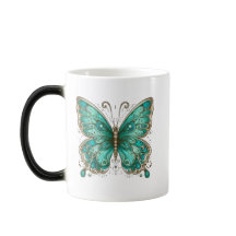 Elegante mariposa turquesa Morphing