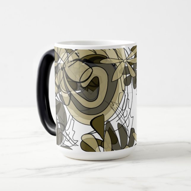 Taza Mágica Elegante Mug De Diseño De Swirl (Anverso izquierdo)