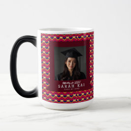 Taza Mágica Elegante patrón en zigzag Escuela secundaria gradu