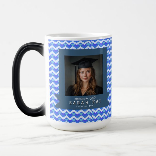 Taza Mágica Elegante patrón en zigzag para fiesta de graduació (Izquierda)
