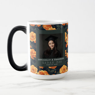 Taza Mágica Elegante Rosa Floral Masters Graduado