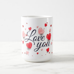 Taza Mágica Elegante Te Ama Por El Café El día de San Valentín