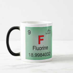Taza Mágica Elemento individual del flúor de la tabla