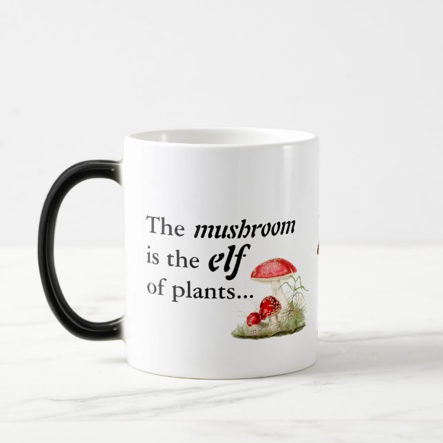 Taza Mágica Emily Dickinson "El hongo es el elfo de las planta (Izquierda)
