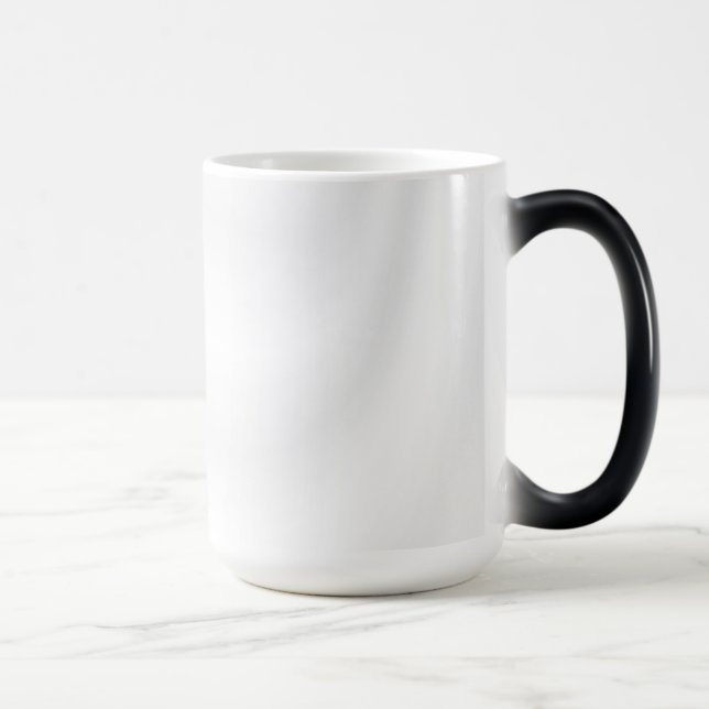 TAZA MÁGICA EN BLANCO CREE SU PROPIO BLANCO SATIN MUG (Derecha)