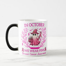 Taza Mágica En Octubre Usamos Cáncer De Mama De Bruja Rosa