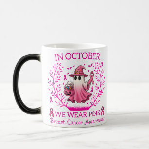 Taza Mágica En Octubre Usamos Cáncer De Mama De Bruja Rosa