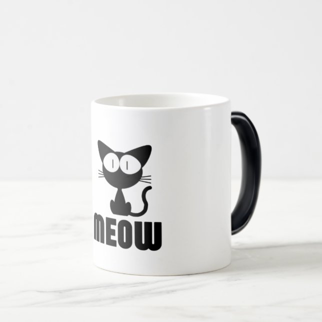 Taza Mágica Encantador gato mágico y afortunado (Anverso derecho)