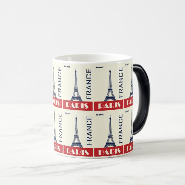 Taza Mágica Encanto parisino - Arte de viajes retro (Anverso derecho)