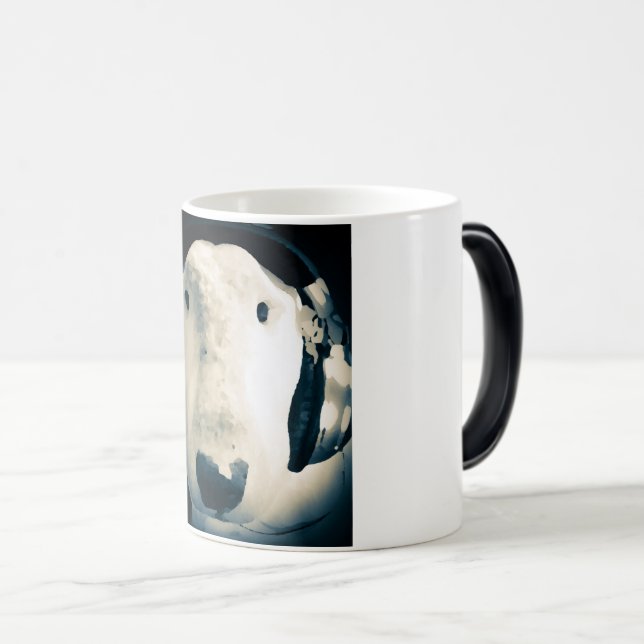 Taza Mágica English Bull Terrier con audífonos (Anverso derecho)