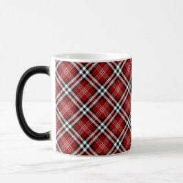 Taza Mágica Entrenador Deportivo Nametag Equipo Maroon Plaid H