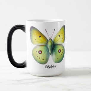Taza Mágica Envoltura de Mariposa de Azufre Elegante