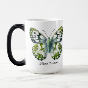 Taza Mágica Envoltura de mariposa de mármol de isla elegante