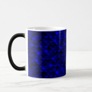 Taza Mágica Escalas de sirena azul oscuro