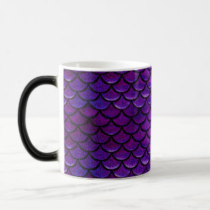 Taza Mágica Escalas de sirenas moradas y azules