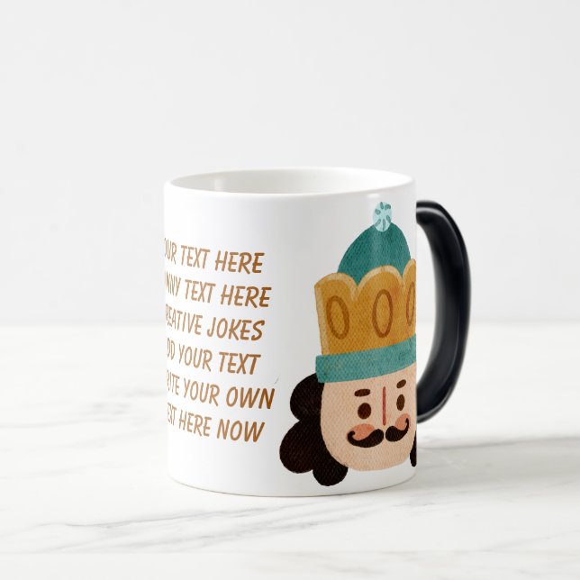 Taza Mágica Escriba su bonito de texto acuarela personalizado  (Anverso derecho)