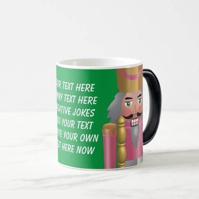 Taza Mágica Escribir tu texto Moderno y brillante petardo verd (Anverso derecho)