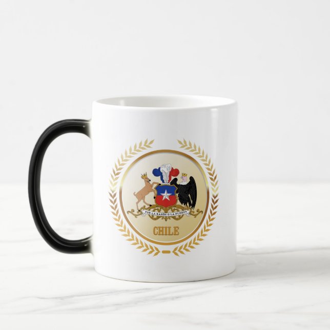 Taza Mágica Escudo De Armas De Chile (Izquierda)