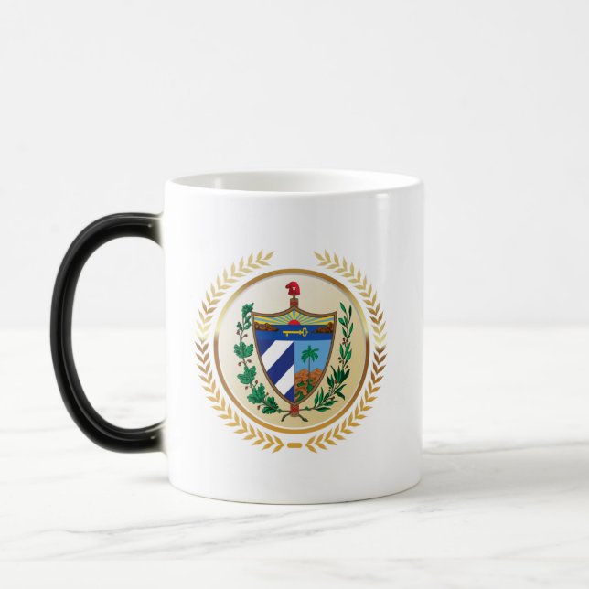 Taza Mágica Escudo de armas de Cuba (Izquierda)