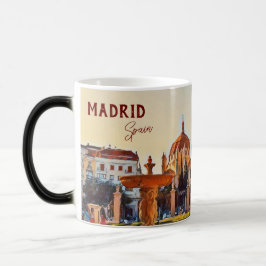 Taza Mágica España Madrid Panorama de viajes Coffee Mug